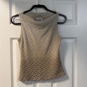 Wrapper-  Vintage- Women's - Beige Textured Tank Top